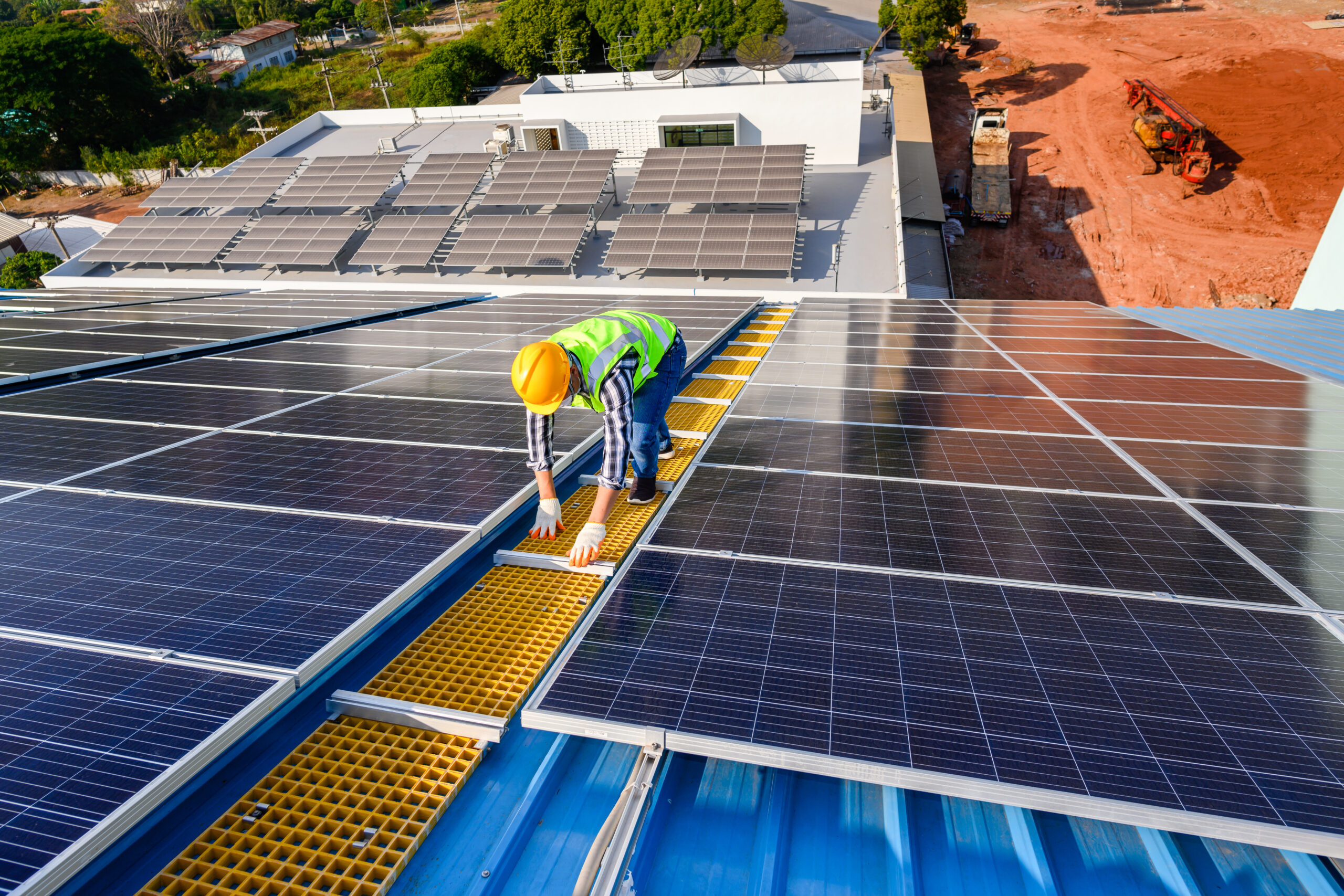 Instalação de painéis de energia solar